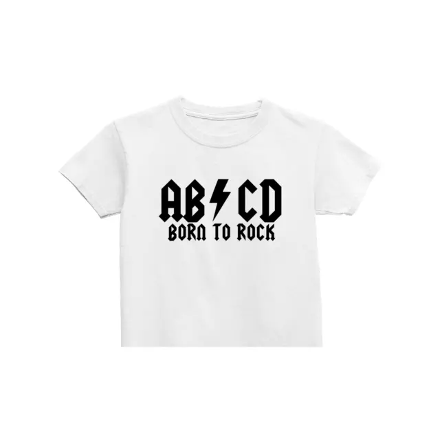 ABCD Born to Rock Unisex Kid Tshirt, abcd T-Shirt, Rock and Roll Shirt, birthday