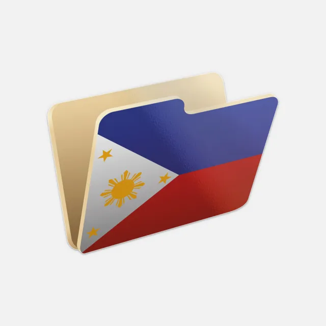 Philippines Folder Flag Icon Vinyl Sticker Decal