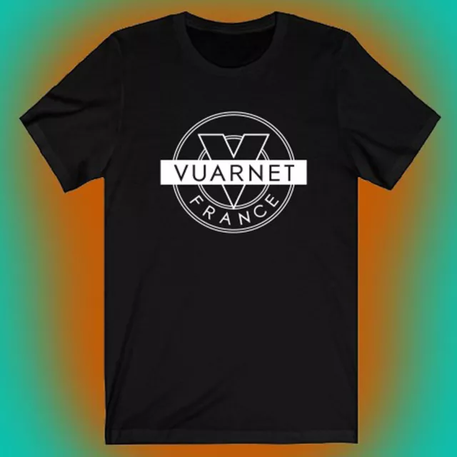 VUARNET France Symbol Logo Men's Black T-shirt Size S to 5XL