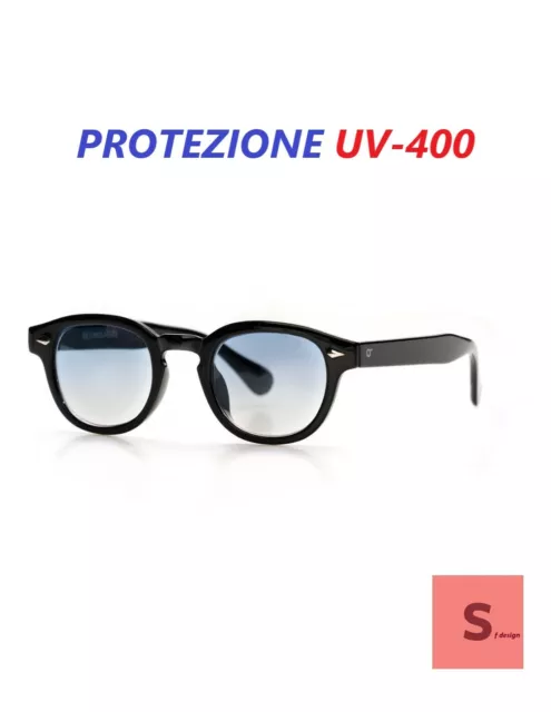 occhiali da sole per da uomo donna unisex uv400 stile moscot blu fumè occhiale