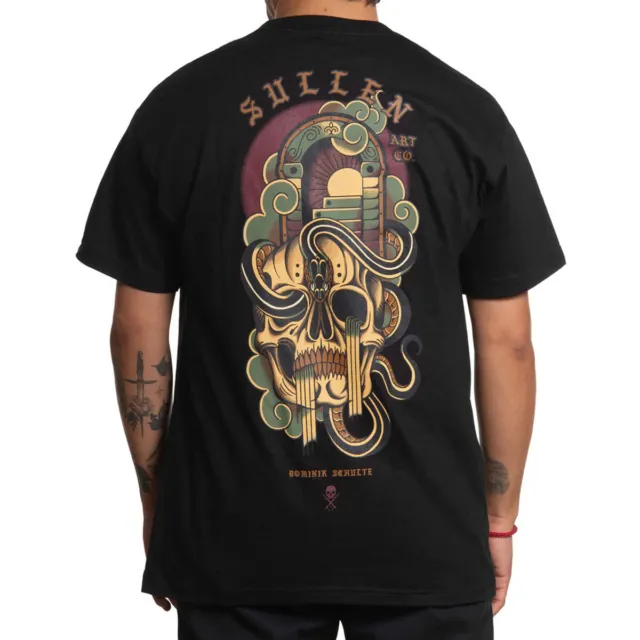 Sullen Homme Afterlife Standard Noir Manche Courte T Shirt Vêtements Habillement