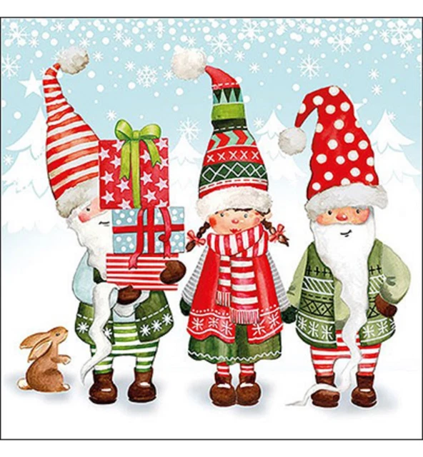 Lot de 2 Serviettes en papier "noel" Decoupage Collage