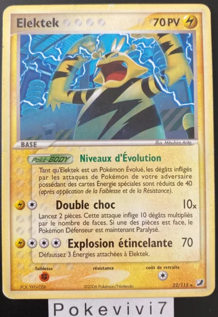Carte Pokemon ELEKTEK 22/115 Rare Bloc EX Forces Cachées FR OCCASION