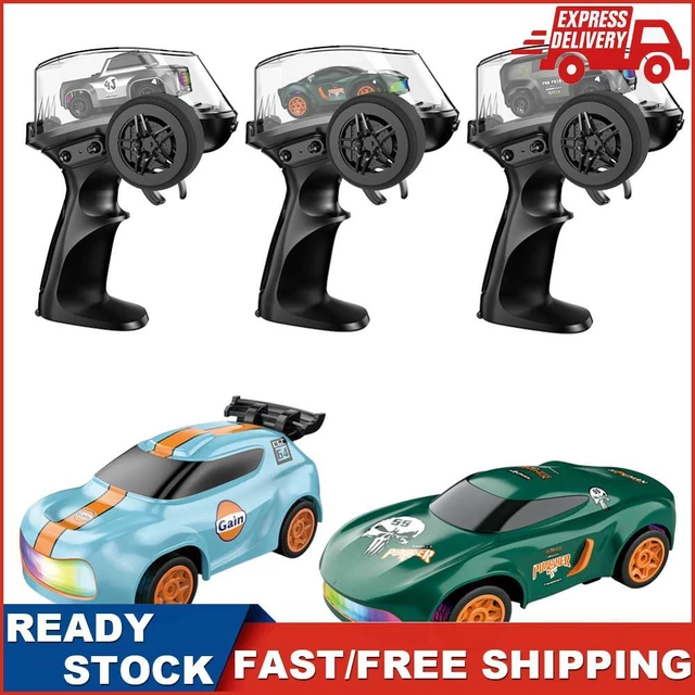 1:64 Scale Mini RC Drift Car - 4WD High-Speed Remote Control Car With LED Lights For Adults