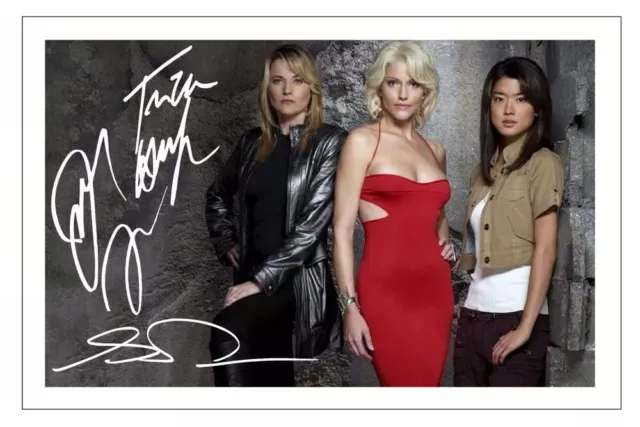 LUCY LAWLESS GRACE PARK & TRICIA  HELFER Signed PHOTO Print BATTLESTAR GALACTICA