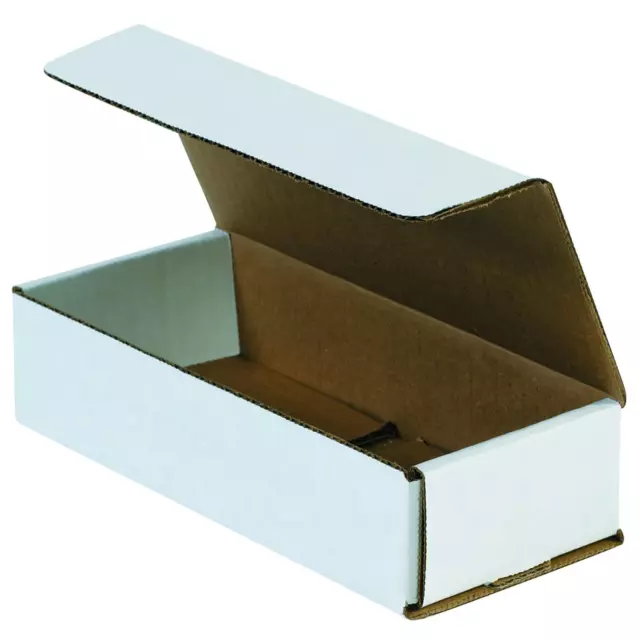 Pack & Ship 50 10" X 5" X 2" White Corrugated Mailers Die Cut Tuck Flap Boxes