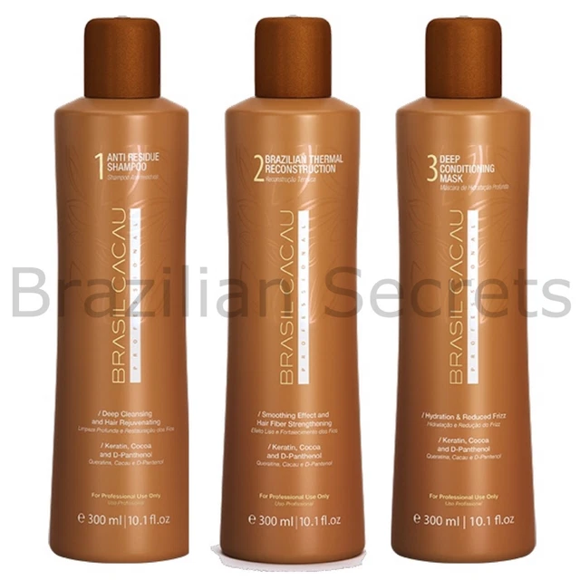 Cadiveu Brasil Cacau Brazilian Keratin Treatment Blow Dry Hair Straightening Kit