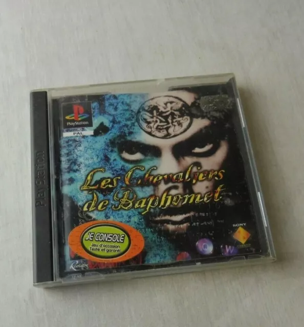 Ancien jeu pour console Playstation PS1, Chevaliers Baphomet , complet, PAL FR