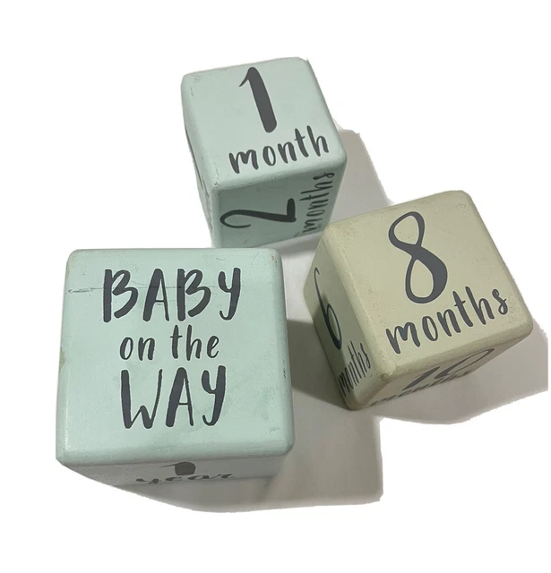 Milestone Baby Boy Blocks