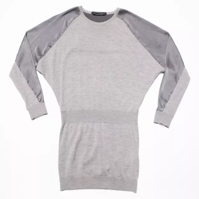 AllSaints Sweater Dress Women's 6 Merino Wool Knit Japanese Cloth Gray AGI