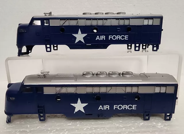 (2) Model Power HO Scale F3A Air Force Diesel Shells - VG+/EX