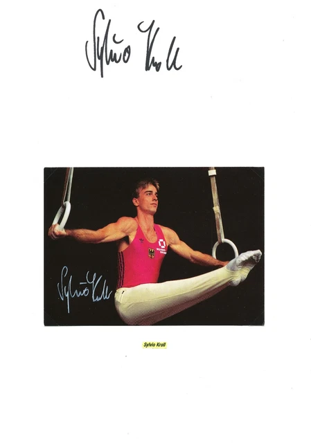 Silvio Kroll  DDR  Turnen 2.OS 1988  Karte  2 x original signiert WL 340459