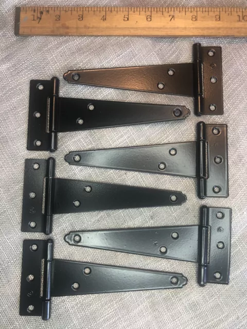 6 6 inch T Strap Shed Door Hinges Barn Door Hinges Black Tee Hinge.