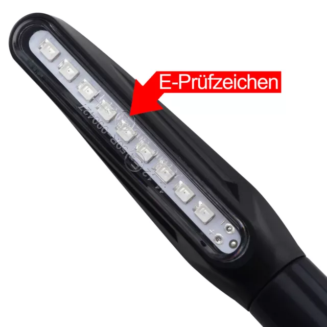 4x Universal Motorrad Roller LED Blinker + Relais mit E-Prüfzeichen / Lauflicht 3