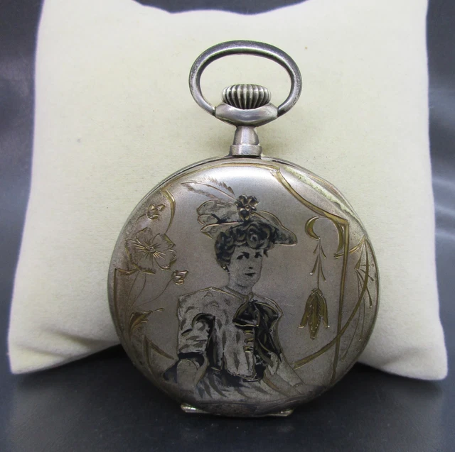 Montre à Gousset Ancienne DOXA Suisse - Mécanique Manuelle - Années 1900 - Cadran Ouvert - Argentée - Vintage