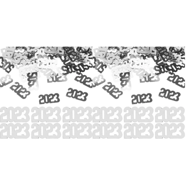 10 sacchetti PVC 2023 coriandoli classe da tavolo capodanno oggetti di scena fotografici