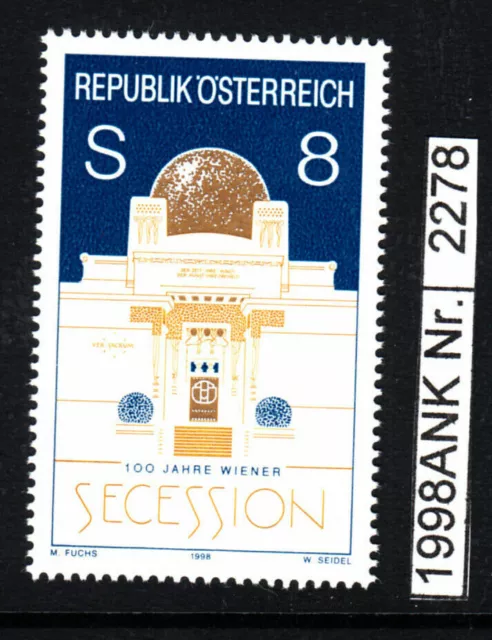 Österreich,1998,ANK 2278, postfrisch, **), 100 Jahre Wiener Secession