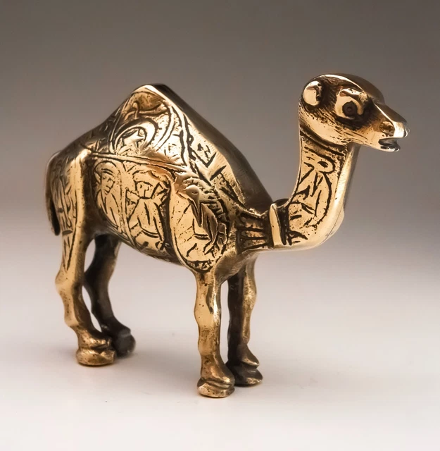 ANCIEN PORTE-LETTRE EN laiton cheval avec barrière 8,5x8x2,5 cm env EUR