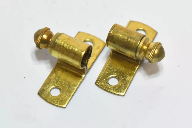 Vintage Matching Brass Curtain Rod Holder Supports