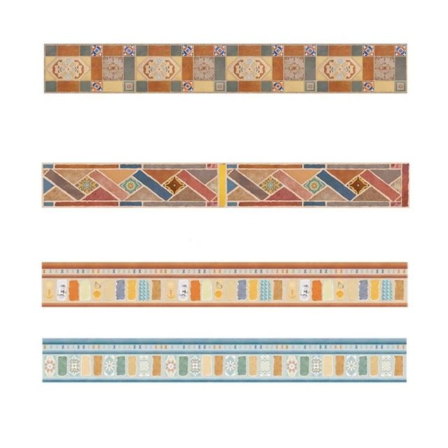 Rayé Papier Peint Mural Autocollant Plinthe Ligne Large Adhésif Étanche Décor