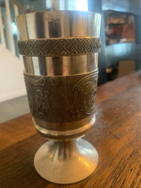 Mullingar Pewter Celtic Goblet The Book of Kells T Finest Grade Pewter 6” x 3"