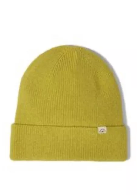 Madewell Recycled Cotton Beanie In Gilded Chartreuse Green  Unisex Os Nwot