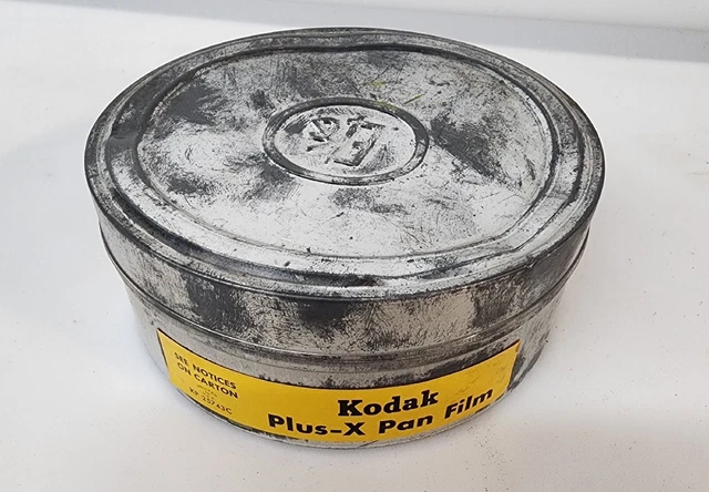 EASTMAN KODAK Film . PLUS-X Pan Tin Canister Vintage Metal Advertising Only