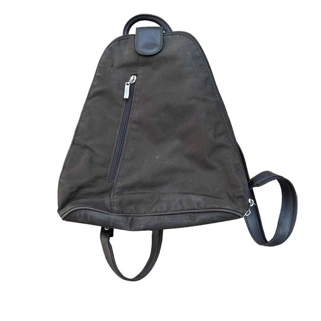 Baggallini Metro Convertible Backpack Sling Womens Bag Travel Nylon Brown