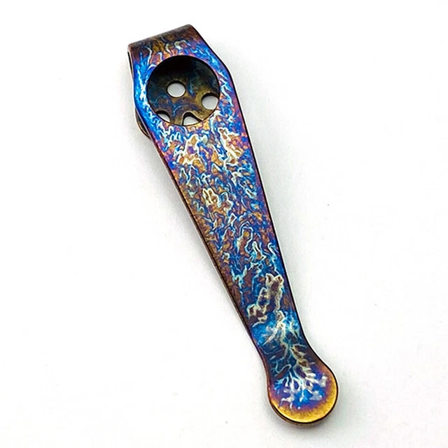 Nuovo Titanio Pocket Knife Back Clip Per Spyderco C81 Paramilitary 2