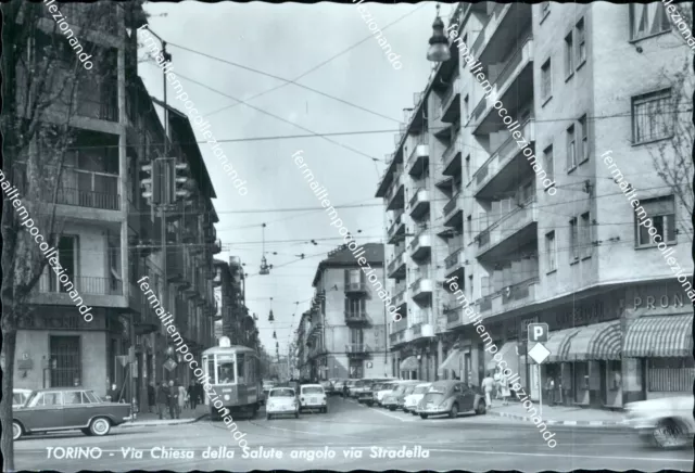 cg333 cartolina torino via chiesa della salute angolo via stradella tram