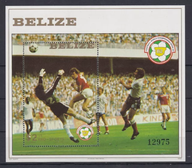 Belize postfrisch MiNr. Block 56 Fußball WM Spanien 1982