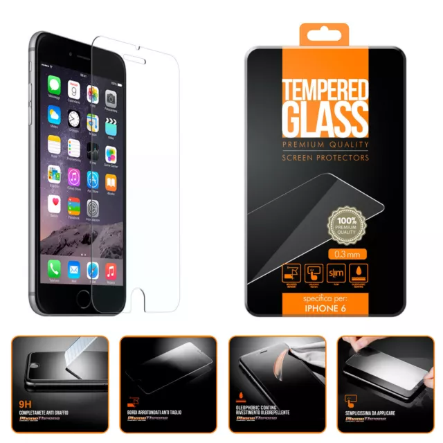 Pellicola Vetro Temperato per Apple iPhone 14 13 12 MINI PRO MAX 11 XR X XS 8 7