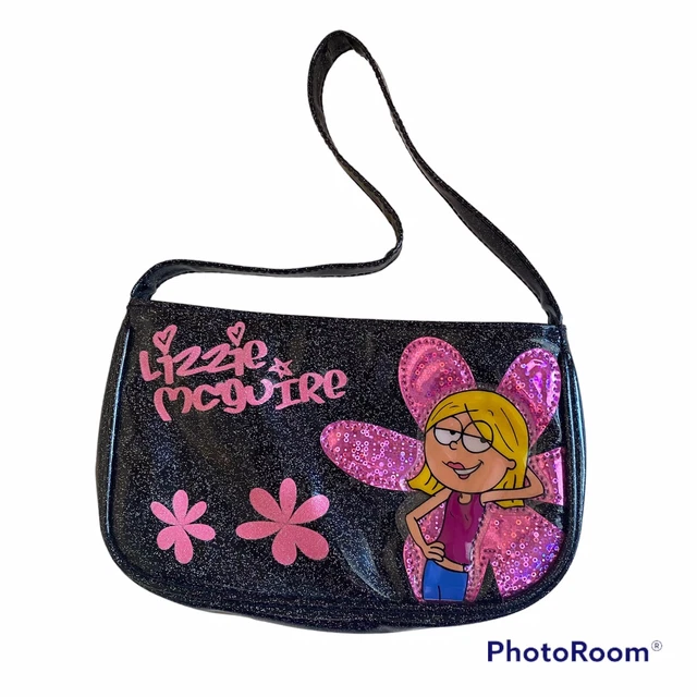Lizzie McGuire Vintage Sparkle Graphic Hobo Handbag for Girls Kids Y2K Disney