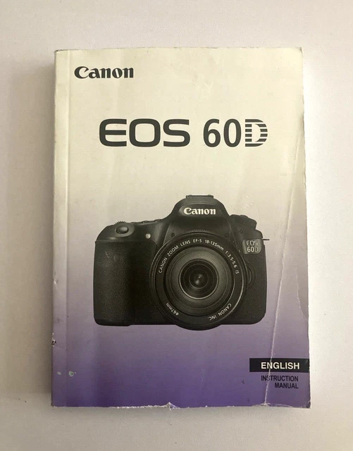 Canon EOS 60D Digital Camera Original Instructions Manual English
