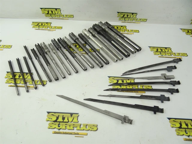 18 Assorted Sunnen Hone Mandrels .185" To .650" Diameter Range + Wedges