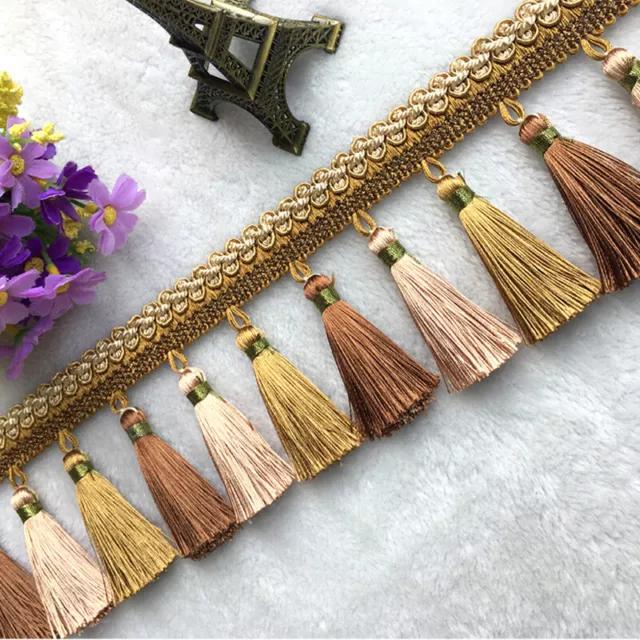 1M Tassel Fringe Trim Ribbon Curtain Cushions Edge Ornament DIY Sewing Crafts