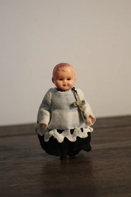 POUPEE ANCIENNE EN CELLULOID YEUX DORMEURS ANNÉE 1930 STYLE