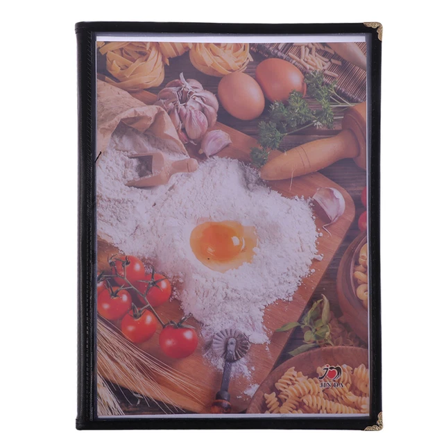 4 Pages 8 View Western-style Upscale Transparent Menu Covers Folder for Hotel