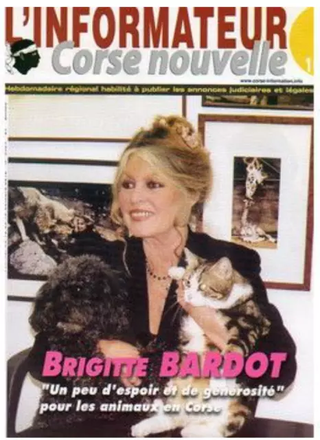 Magazine L'informateur Corse Nouvelle n° 6434 daté de 2012 / BRIGITTE BARDOT