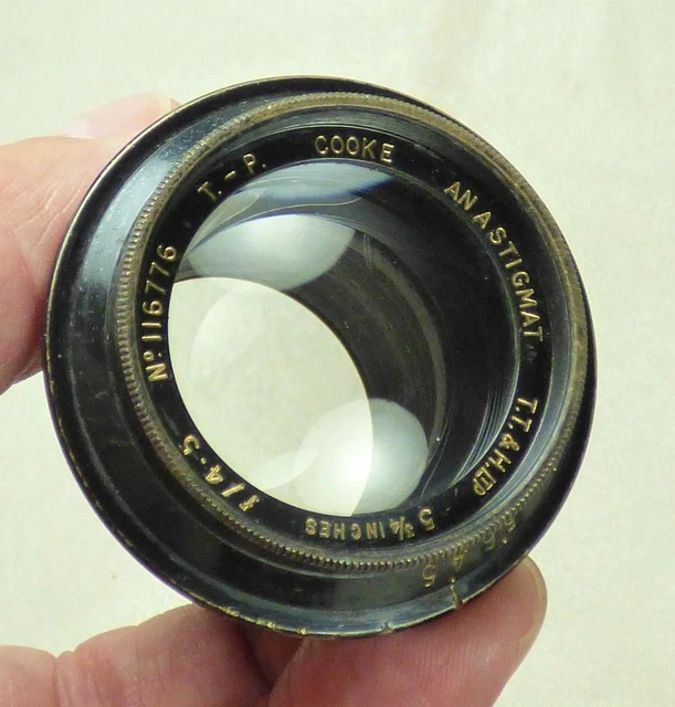 TAYLOR, TAYLOR & HOBSON Ltd - COOKE ANASTIGMAT 53⁄4 en f/4,5 - LENTE DE LATÓN De Colección