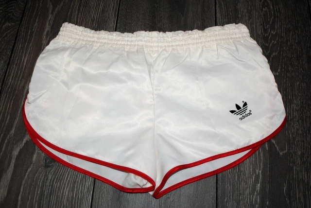 Adidas Made In West Germany Shorts Running Vintage Retro Polyamid White Size Xs