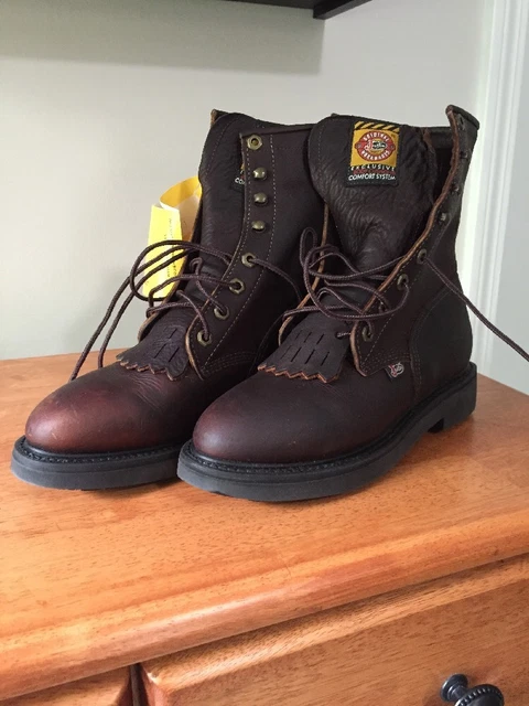 NEW JUSTIN MENS Briar Pitstop Double Comfort Lace Up Work  display picture 1