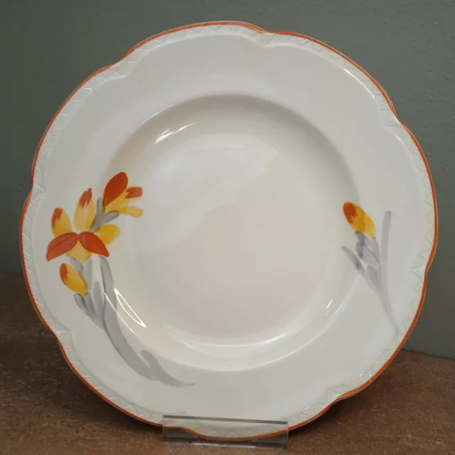 Vintage, 1930's - Woods Ivory Ware, Art Deco Hand Painted 25.5cm Plate