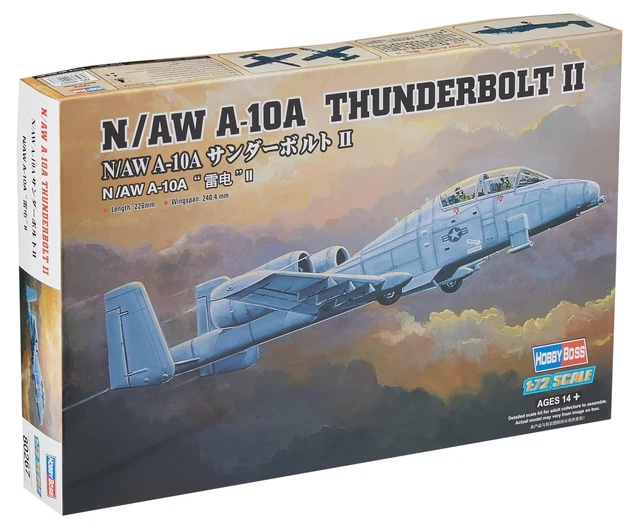 Maquette à Monter A-10 Thunderbolt II échelle 1:72 Hobbyboss | 48 Pièces | Autocollants Inclus
