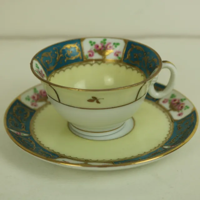 VINTAGE Miniature Cup and Saucer Royal EPIAG Germany, with raised gilding