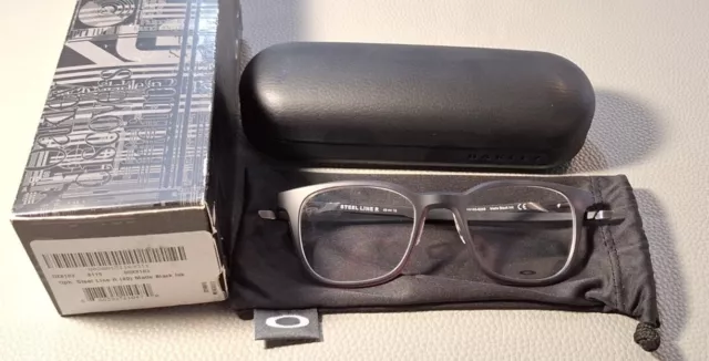 New Oakley Eyeglasses Steel Line R Matte Black Ink OX8103-0249 49-19-140 Frames