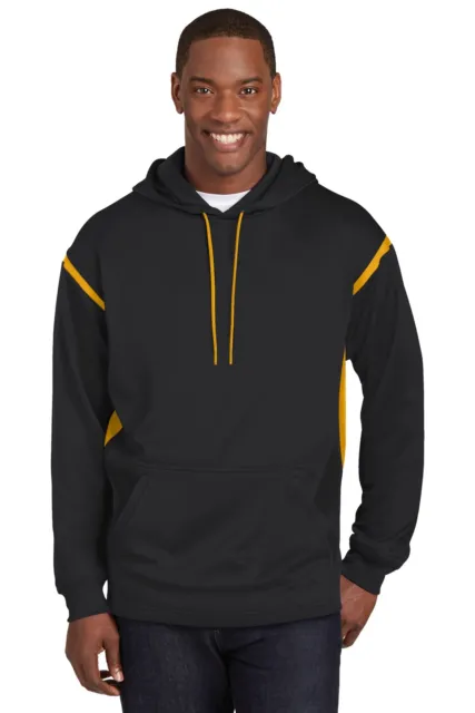 DISCONTINUED Sport-Tek Tall Tech Fleece Colorblock  Hooded Sweatshirt. TST246