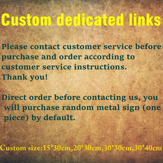 Customisation Vintage Metal Tin Signs Iron Poster Bar Pub Home Wall Decor Plaque