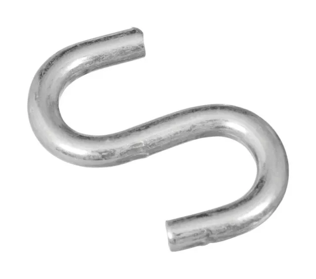 National Hardware N121-616 Zinc Plated V2076 Open S-Hook 1-1/2 Lx0.177 Dia. in.