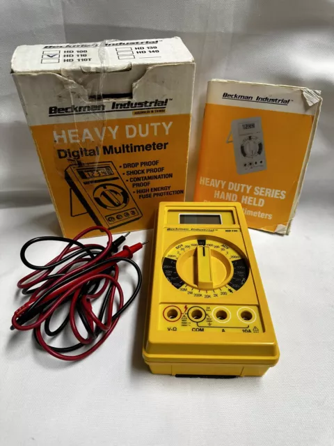 Beckman Industrial HD110 Digital Multimeter With Cables Heavy Duty